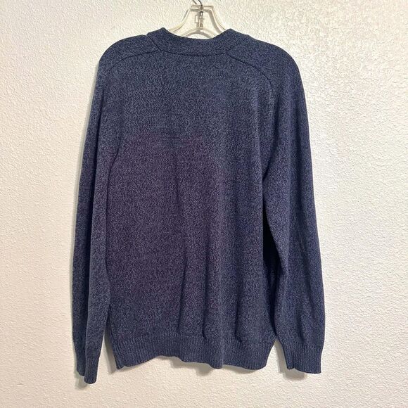 Allen Edmonds Cardigan Men Size Large Navy Blue Button-Up Long Sleeve Knit - Picture 2 of 11